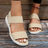 Sandals Women 2025 New Spring And Summer Slope Heel Fish Mouth Shoes Tight Large-Size Sandals Sandals