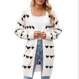 And Winter New Valentine's Day V Word Love Lasce Knitted Cardigan Coat Sweater