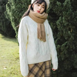 Women Popular Thick Solid 2020 New Fashion Fall Warm Loose Lady Clothes Kawaii Female Aesthetic Blue Casual