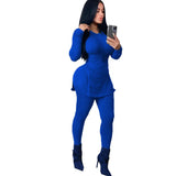 Tracksuit For Women Faith Letter Ribbed Knit Two Piece Set Casual 2 Pcs Outfits Long Sleeve Tshirts Pants Suit Matching