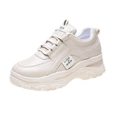 Dad Shoes Women's New Spring 2025 Small White Shoes Women's Loose Cream Soles Sneakers Female Version Of Student Thick-Soled Women's