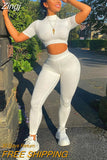 Solid Casual Sporty Two Piece Lounge Sets Women Short Sleeve Tee And Leggings Matching Set Workout Active Wear