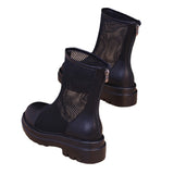 Boots Martin Boots Women's Summer Tide Ins Thin Short Boots Korean Version Cake Single Boots Breathable Mesh Hollow Women's