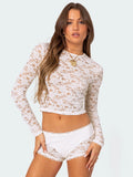 Zingj New Private Server Sexy Wind Lace Short Jacket Hot Girl Beautiful Slim Long Sleeve Shirt Female
