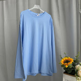 2025 New Hot Pure Color Long-Sleeved T-Shirt Women Loose Cotton Collar Base