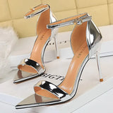 Shoes Buckle Strap High Heels 2022 New Women Heels Sandals Stiletto 11cm Sexy Heels Party Shoes Women Pumps Ladies