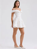Summer New Sexy Shoulder Sling Dress Fashion Temperament Print Poneng Skirt Dress Dress Dress Dress Dress