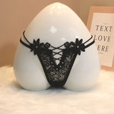 Female Sempty Sempty Without Trace Embroidery Fine Strip Transparent Breathable Low-Rise Hot T