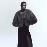 Winter Women's Artificial Fur Effect Short Jacket