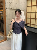 Xixi 2025 Summer New Korean Version Of Chic Temperament Short-Sleeved Simple Shirt Women's Top