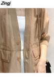Women Blazers Sun-proof Summer Sheer Fashion Casual Korean Style Breathable Cozy All-match Outerwear Elegant Female Office