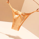 Lace Thongs Without Scars 2025 New Perspective Temptation Cotton Low-Rise Hot Solid-Colored Girl Trousers