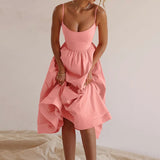 New Female Temperament Commuting Sexy Low-Chests To Close The Waist Sling Dress
