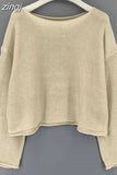 Spring Korean Style Loose Casual Knitted Blouse Women New Chic Curl Solid Short Tops O-neck Pullover Fashion Blusa