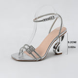 New Simple High-Heeled Water Drill With Square Head And Walking Show Banquet Sandals