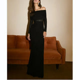 Women's New Shoulder Repair Dress Net Sleeve High-End Dress