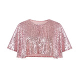 1920s Flapper Shawl Sequin Beaded Short Cape Beaded Decoration Gatsby Party Mesh Short Cover Up Dress