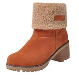 Women's Large-Size Snow Boots 2025 New Lamb Plush Noodles Warm