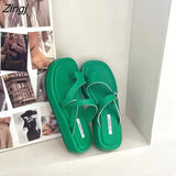 Women Slippers Flip Flops Shoes Summer Female Sandals Woman Flat with Slides Fashion for Ladies Slippers Outside