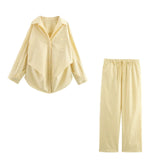 Women's INS Explosion Fashion Casual And Loose-Fashion Shirt + Trousers