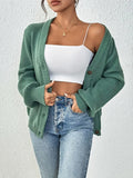 Women's Sweater V-Neck Cardigan Autumn And Winter Solid Knitted Shirt Casual Knitted