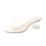 Spring And Summer New Seaside Vacation Coarse And Transparent Sandals Female Fairy Breeze Cool Drag Lady