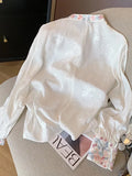 Chinese Style Embroidered Collar Shirt Women's Spring 2025 Design Sense Of Improved Cheongsam Zen Dress