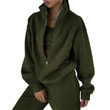 Women's New Zipper Grip Velvet Sweatwear Sports Fashion Jacket