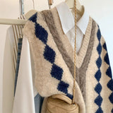 Goods V-Neck Knitted Vest Women's 2025 New Autumn And Winter Winter Wear Shoulder