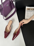 2025 New Bag Head Half Slippers French Fairy Style Mary Jane Shoes Dress Low Heel