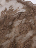 Open Front Lace Long Sleeve Crop Blouse- Outfit