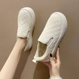 Shoes Women A Foot Trot Lazy Hairy Shoes Plus Velvet Warm Winter Wear Fashion Flat Bean Cotton