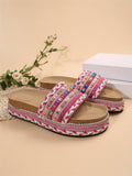 Summer New Thick-Soled Heel Shoes Women's Fish Mouth Preparation Rope Thick-Soled Comfortable Loose Cake
