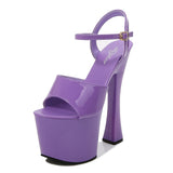 Zingj Hate Day High Nightclub Super High-Heeled Shoes Sandals Women's Work Shoes Runway Show Pole Dance Shoes Waterproof