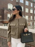 And Winter New Women's Small Fragrant Fashion Button Dress Short Suit Jacket