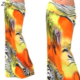 Spring Summer A-Line Elastic High-waist Long Pencil Skirt for Women 2023 Printed Maxi Skirt Faldas Largas Mujer Para