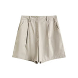 Summer Leisure Vest Set Linen-Blend Loose Vest + Shorts Set Women
