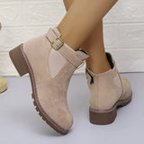 Short Boots In The Autumn And Winter Of 2025, Women With Thick And Velvet Noodles With One-Sightening Black Martin