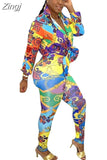 Piece Sets African Sets For Women New African Print Elastic Bazin Baggy Pants Rock Style Dashiki Sleeve Famous Suit