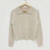 Vintage Zip Up Casual Versatile Cardigan-Outfit