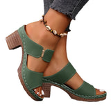 Dew A Word High-Heeling Slippers Women's New Coarse And Embossed Fashion Cool