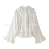 Women's Clothing Explosion Fashion Casual Cascaded Laminated Decorative Shirt