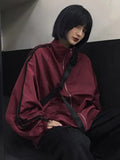 Bf Sun-Proof Striped Couples Jacket Harajuku Oversize Loose Long Sleeve Baseball Coats Women Streetwear Chic Casual