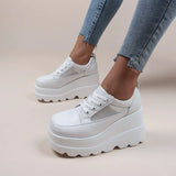 New Large-Size Thick-Soled Women's Shoes Summer Hollow Loose Cake Bottom Slope And Fashion Casual Single Shoes