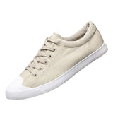 Walk 2025 Autumn Low-Top Tie Flat Four Seasons Solid Men's Canvas Shoes Casual Shoes Men's Shoes Men's