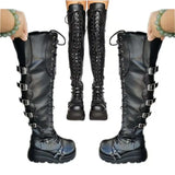 Over-Knee Boots 2025 Winter New Round-Headed Slope And Long Boots Female Wish Explosive Knight