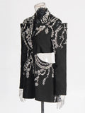 Catwalk Jacket In The Autumn Of 2025 New Fashion High-End Studded Coat With Bare Back And Bare Waist Suit