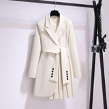 A Small Suit Dress Woman's Waist Thin Autumn French High-End Commuting Workplace Temperament Dress