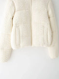 Cabel Knit Puffer Crop Jacket- Outfit