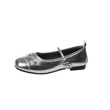 Bow Mary Jane Shoes Women 2025 Autumn New Korean Version Of The Square Head Down Buckle Single Shoes Commuter Flat